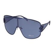 Blumarine Stiliga solglasögon Sbm182 Blue, Unisex