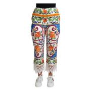 Dolce & Gabbana Cropped Trousers Multicolor, Dam