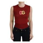 Dolce & Gabbana Sleeveless Tops Brown, Dam