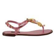 Dolce & Gabbana Flat Sandals Pink, Dam