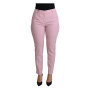 Dolce & Gabbana Slim-fit Trousers Pink, Dam