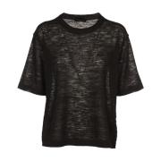Roberto Collina Svarta T-shirts och Polos Black, Dam