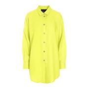 Bitte Kai Rand Airy Linen Skjorta Fluorite Green Yellow, Dam