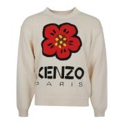 Kenzo Beige Flower Jumper Sweater Beige, Herr