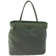 Prada Vintage Pre-owned Tyg prada-vskor Green, Dam