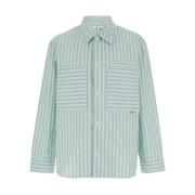 Maison Kitsuné Blå Overshirt Kappa Multicolor, Herr