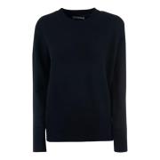 Calvin Klein Svart Cashmere Crew Neck Sweater Black, Dam