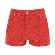 Etro Shorts Red, Dam