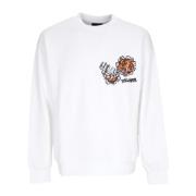 Disclaimer Tiger Crewneck Sweatshirt Vit Streetwear White, Herr