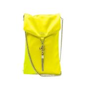 Jimmy Choo Pre-owned Pre-owned Canvas axelremsvskor Yellow, Dam
