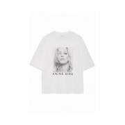 Anine Bing Kate Moss Avi Tee Oversized T-shirt White, Dam
