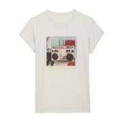 Zadig & Voltaire Ghetto Blaster Photoprint T-shirt White, Dam