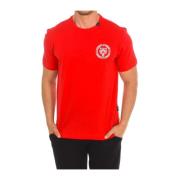 Plein Sport Kortärmad T-shirt med Märkestryck Red, Herr