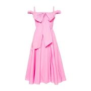 Patou Rosa Off-Shoulder Tiered Klänning Pink, Dam