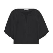 Co'Couture Puff Blus Svart Feminin Stil Black, Dam