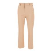 Liu Jo Kamel Stretch Tyg Cropped Byxor Beige, Dam