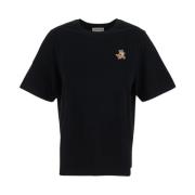 Maison Kitsuné Räv Bomull T-shirt Black, Dam