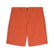 Maison Kitsuné Ripstop Textur Bränd Orange Shorts Orange, Herr