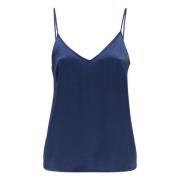 MVP wardrobe V-ringad Ribaud Tank Top Blue, Dam