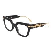Fendi Fyrkantiga Acetatglasögon Modell Fe50065I Black, Unisex