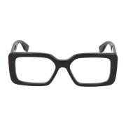 Fendi Fyrkantiga Acetatglasögon Black, Unisex