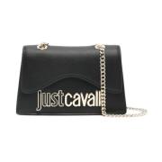 Just Cavalli Svart Axelväska med Stil Black, Dam