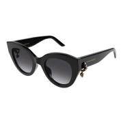 Alexander McQueen Black/Grey Sunglasses Am0417S Black, Dam