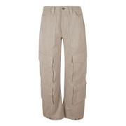 Golden Goose Journey Cargo Pants i Herringbone Cotton Beige, Dam