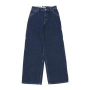 Carhartt Wip Blå Stone Washed Jeans för Kvinnor Blue, Dam