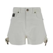 Versace Jeans Couture Bomull Logo Shorts White, Dam