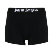Palm Angels Svarta Shorts med Stil Black, Dam