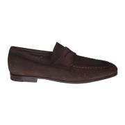 Santoni Brun Loafer Skor för Män Brown, Herr