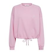 Co'Couture Bubblegum Crop Tie Sweatshirt Pink, Dam