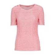 Ermanno Scervino Rosa T-shirt med fransar och strass-detaljer Pink, Da...
