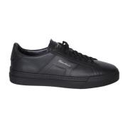 Santoni Svarta Sneakers Ss24 Black, Herr