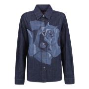 Kenzo Rose Skjorta Långärmad Blue, Dam