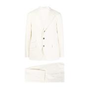 Brunello Cucinelli Vita Suits för Män White, Herr