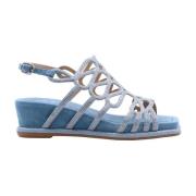 Alma EN Pena Platta sandaler för kvinnor Blue, Dam