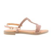 Scapa Platta sandaler för kvinnor Pink, Dam
