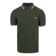 Fred Perry Fieldgreen Twin Tipped Polo Shirt Green, Herr