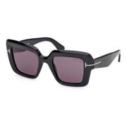 Tom Ford Stiliga solglasögon för modeentusiaster Black, Unisex