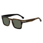 Hugo Boss Stylish Sunglasses in Striped Black White Black, Herr