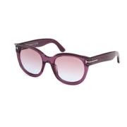 Tom Ford Stilren Solglasögon med Unik Design Purple, Unisex
