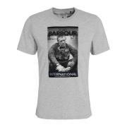 Barbour Steve McQueen Mount T-Shirt Grey Marl Gray, Herr