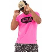 VON Dutch Fuxia Front Logo Tee Pink, Herr