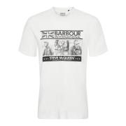 Barbour Steve McQueen Charge T-Shirt White, Herr
