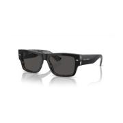 Dolce & Gabbana Modern Rectangular Sunglasses with Military Pattern Bl...