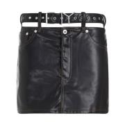 Y/Project Leather Skirts Black, Dam