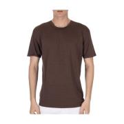 Daniele Fiesoli Linne T-shirt med Elastan Brown, Herr