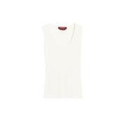 Max Mara Studio Sleeveless Tops Beige, Dam